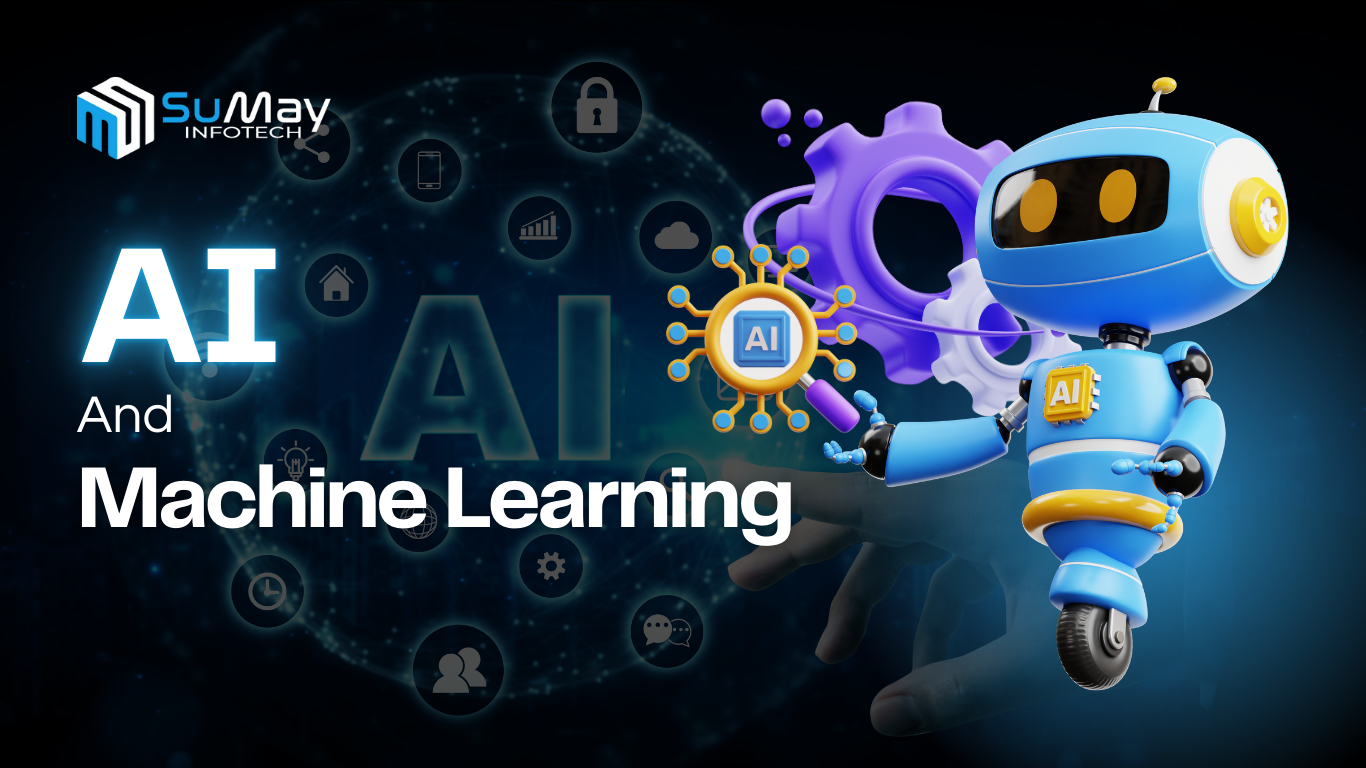 AI and Machine Learning trends shaping mobile app development in 2024.